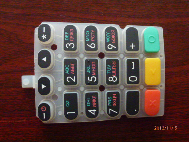 Abrasion Wear Electronics Muliti-Color Toys Componet Silicone Rubber Keypad