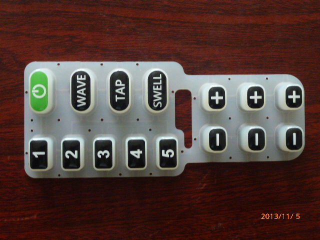 Moisture Proof 3m Adhesive Silicone Rubber Part Keypad Switch