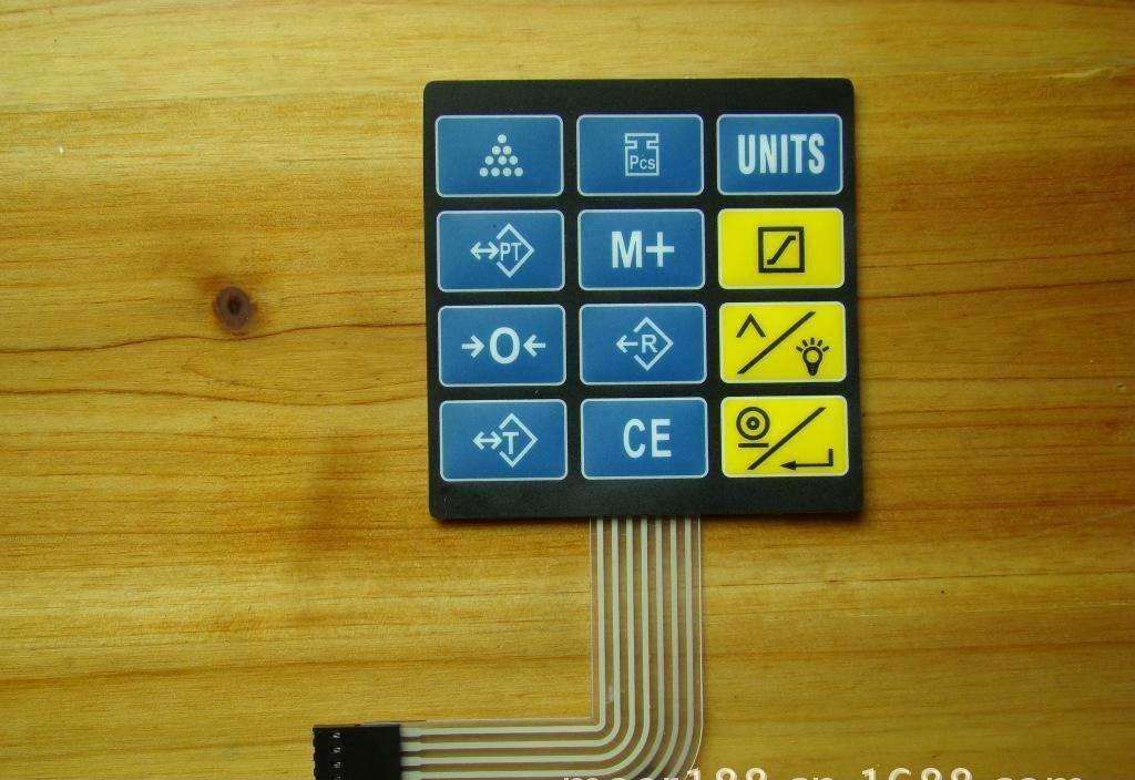 6H Membrane Switch Keypad , Nicomatic Connector Custom Membrane Keypad